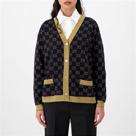 gucci gold cardigan|Gucci inspired cardigan.